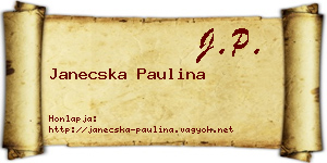 Janecska Paulina névjegykártya