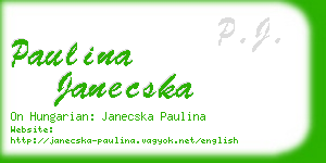 paulina janecska business card